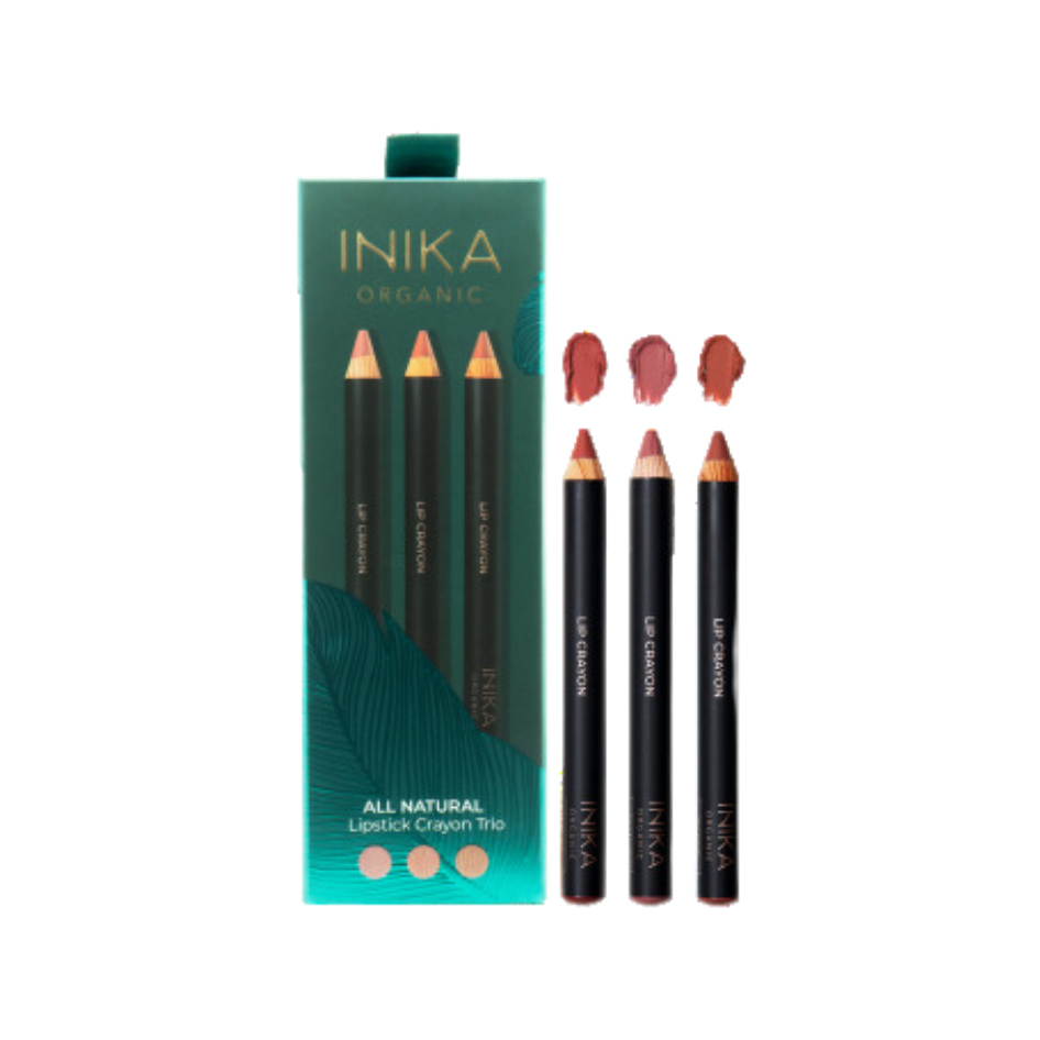 INIKA All Natural Lip Crayon Trio